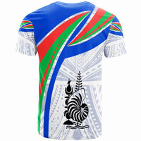 New Caledonia Custom T Shirt Handicraft Pattern - Polynesian Pride