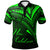 New Caledonia Polo Shirt Green Color Cross Style Unisex Black - Polynesian Pride