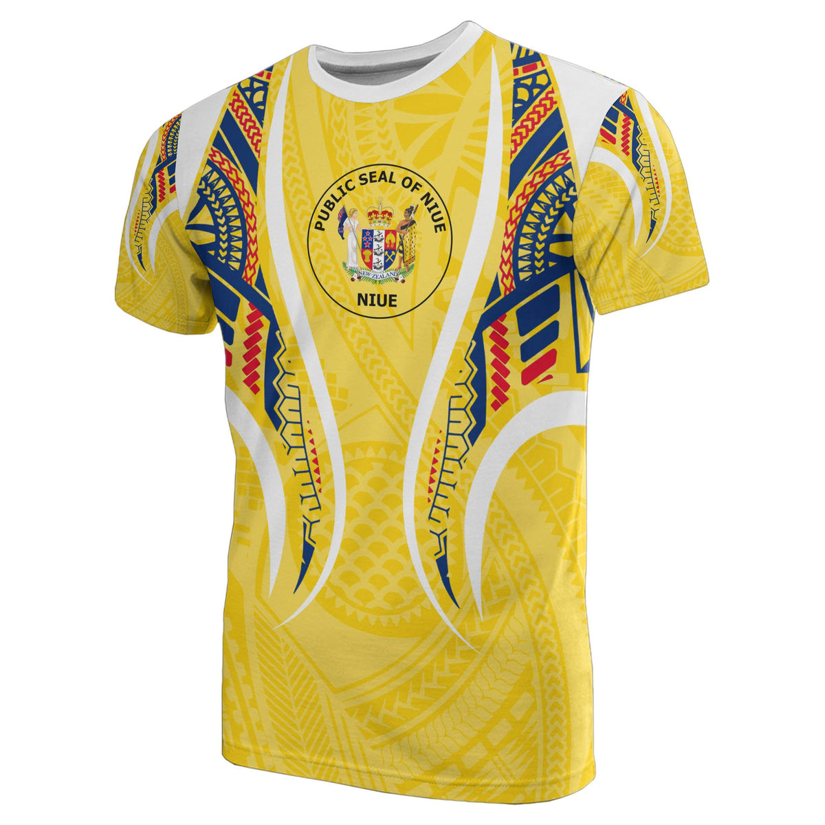 Niue T Shirt Niue Seal Polynesian Stylized Unisex Yellow - Polynesian Pride