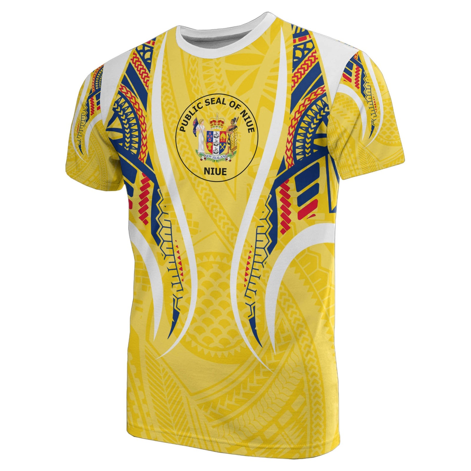 Niue T Shirt Niue Seal Polynesian Stylized Unisex Yellow - Polynesian Pride