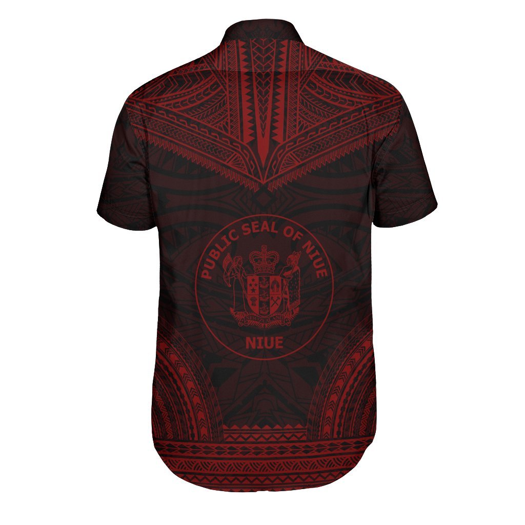 Niue Polynesian Chief Shirt - Red Version - Polynesian Pride