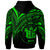 Niue Hoodie Green Color Cross Style - Polynesian Pride