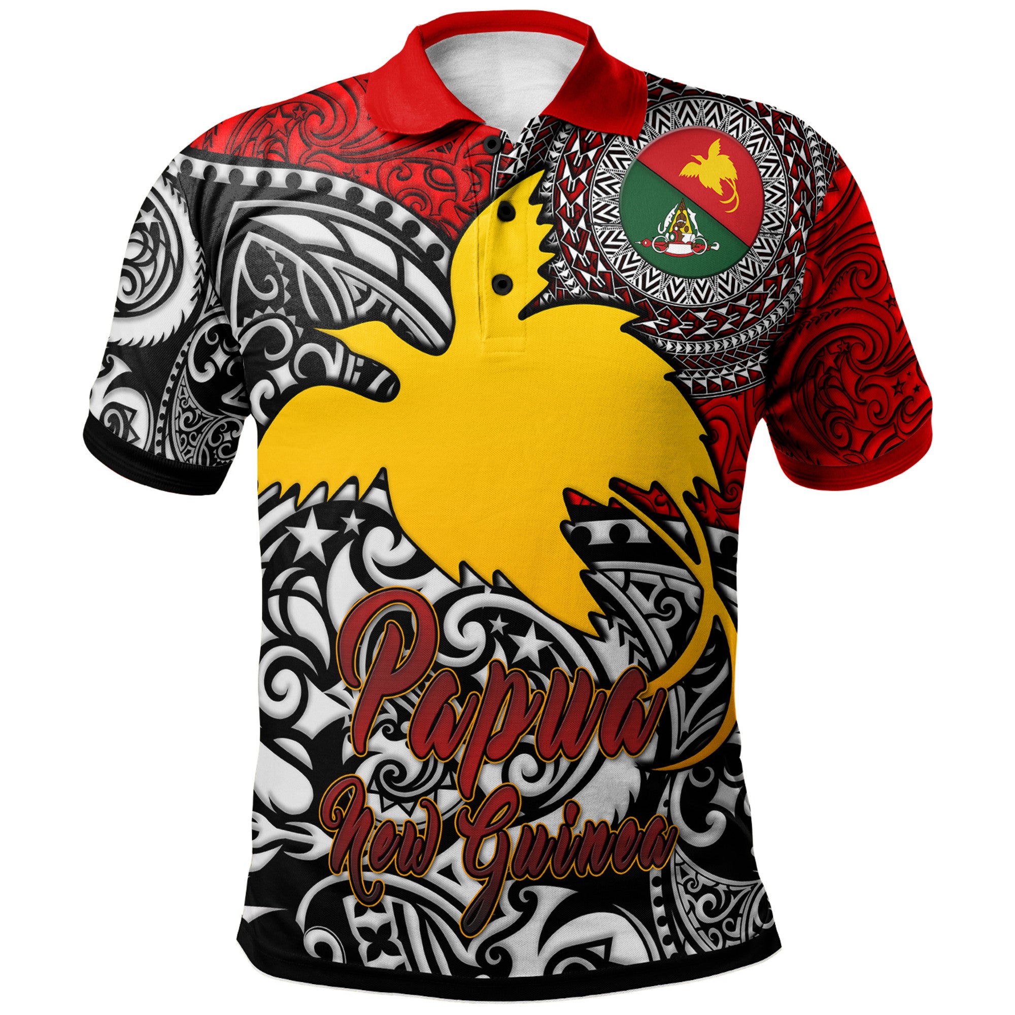 Papua New Guinea Polo Shirt Custom East Sepik Of Papua New Guinea With Polynesian Patterns Polo Shirt Art - Polynesian Pride