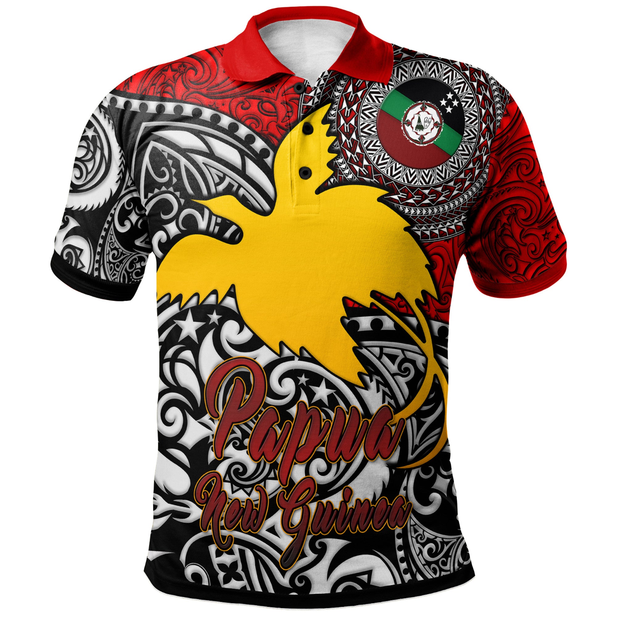 Papua New Guinea Polo Shirt Custom East New Britain Of Papua New Guinea With Polynesian Patterns Polo Shirt Art - Polynesian Pride