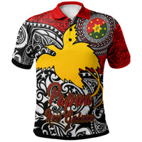 Papua New Guinea Polo Shirt Custom Eastern Highlands Of Papua New Guinea With Polynesian Patterns Polo Shirt Art - Polynesian Pride