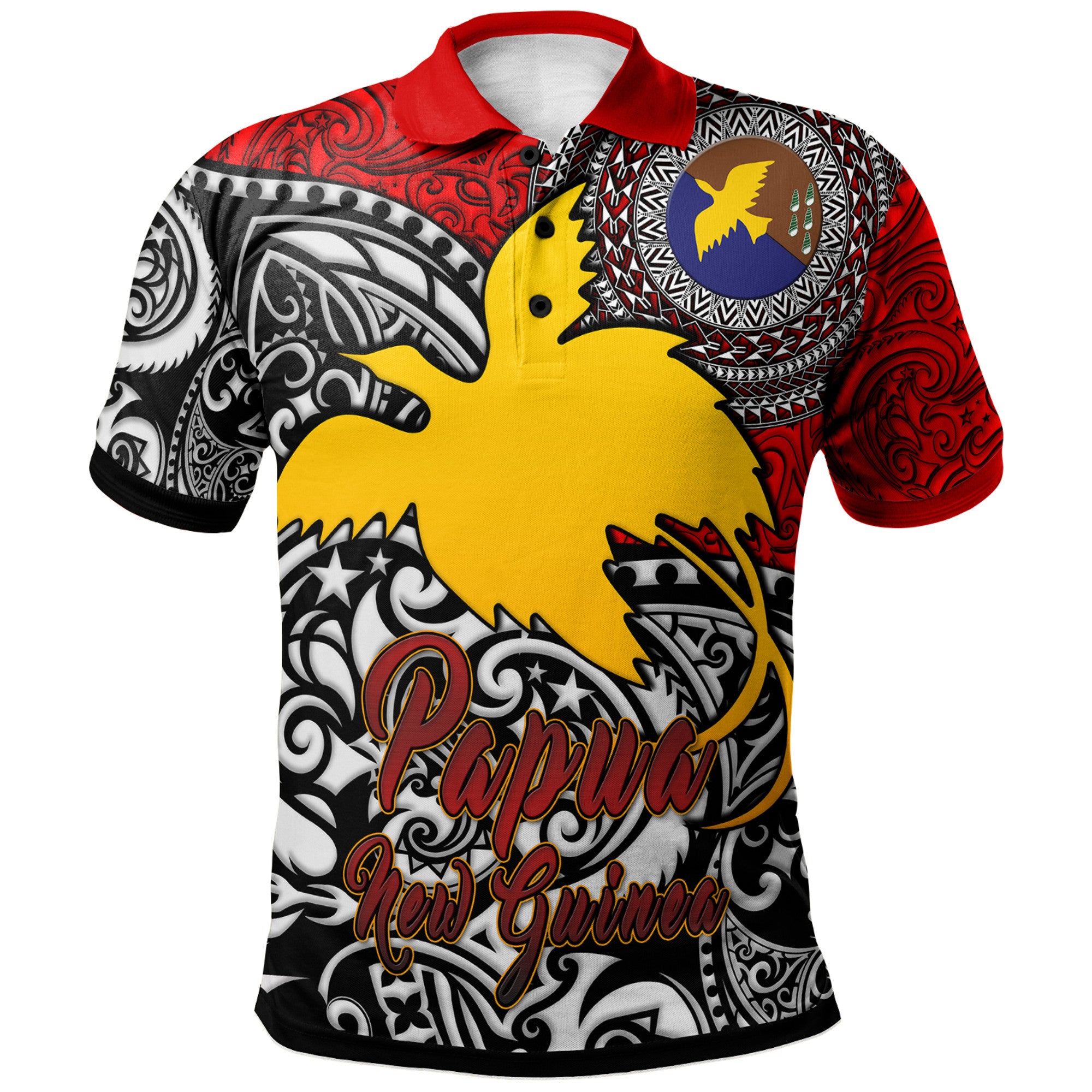 Papua New Guinea Polo Shirt Custom Manus Of Papua New Guinea With Polynesian Patterns Polo Shirt Art - Polynesian Pride