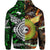 New Zealand Australia Zip Hoodie for Kid Maori and Aboriginal Together Green LT8 - Polynesian Pride