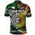 Custom New Zealand Australia Polo Shirt Maori and Aboriginal Together Green, Custom Text and Number LT8 - Polynesian Pride