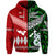 Custom New Zealand Tonga Zip Hoodie Maori and Polynesian Together Green, Custom Text and Number LT8 - Polynesian Pride