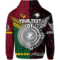 Custom Vanuatu New Zealand Hoodie Together Red, Custom Text and Number LT8 - Polynesian Pride