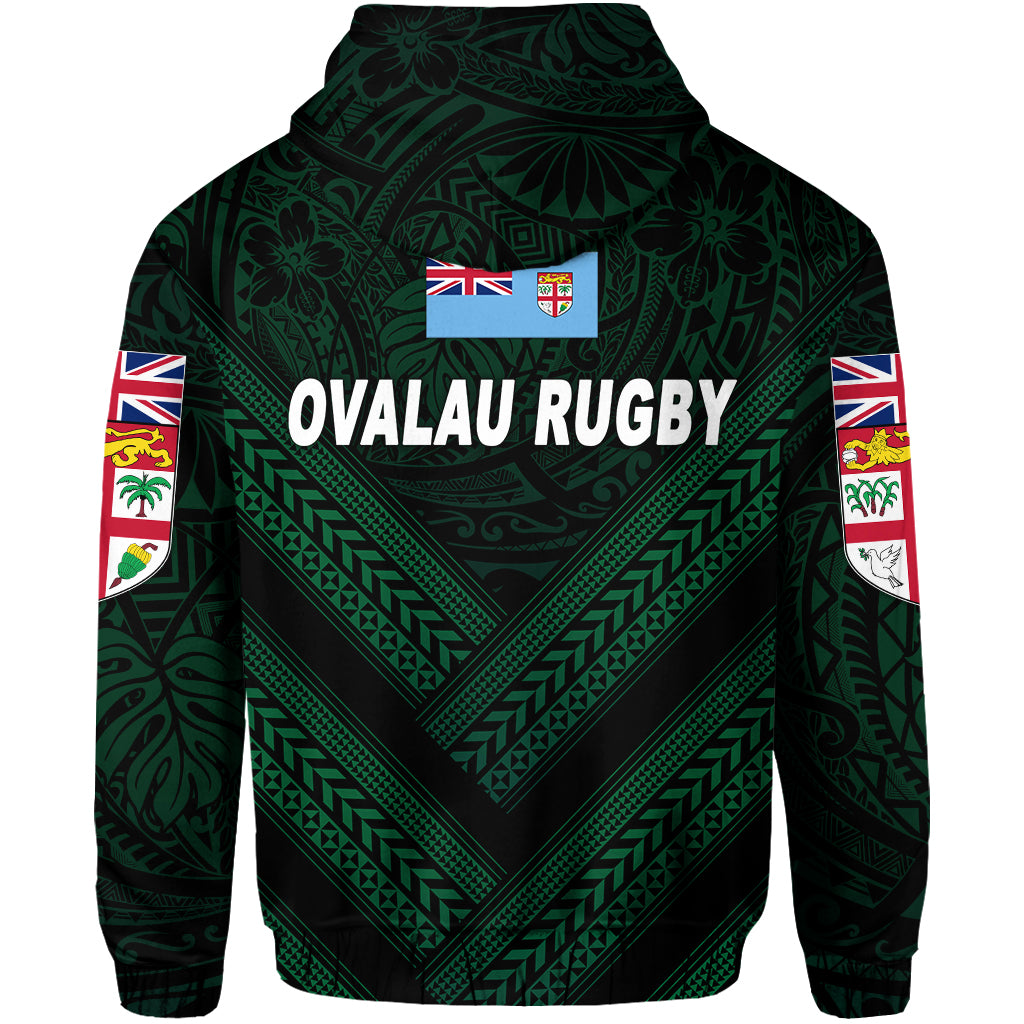 Fiji Ovalau Rugby Hoodie Dark Green Style LT8 - Polynesian Pride