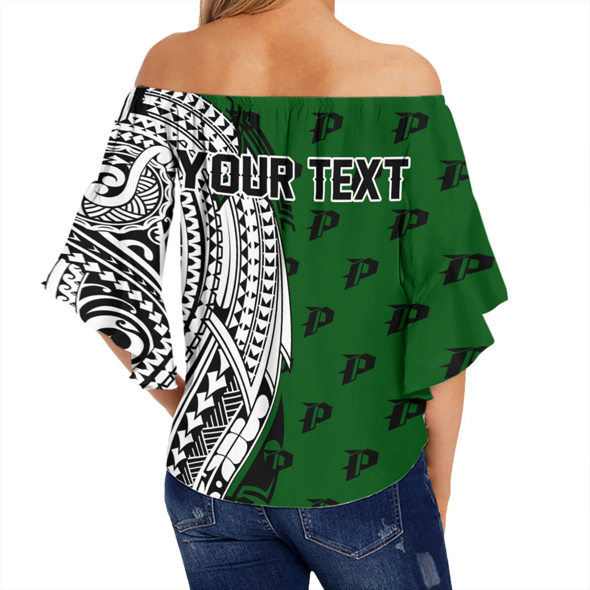 (Personalised) Hawaii - Pahoa High Tribal Kakau Off Shoulder Waist Wrap Top AH - Polynesian Pride