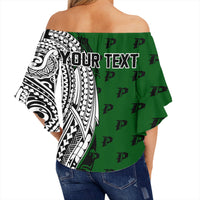 (Personalised) Hawaii - Pahoa High Tribal Kakau Off Shoulder Waist Wrap Top AH - Polynesian Pride
