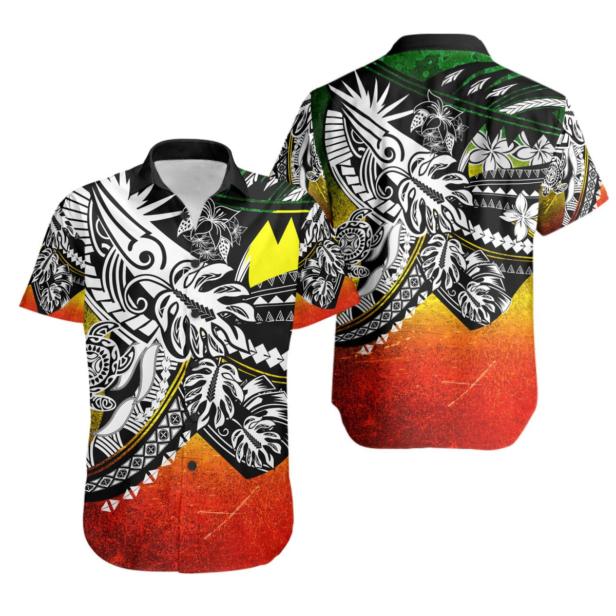 Palau Shirt - Tribal Jungle Pattern Reggae Color - Polynesian Pride
