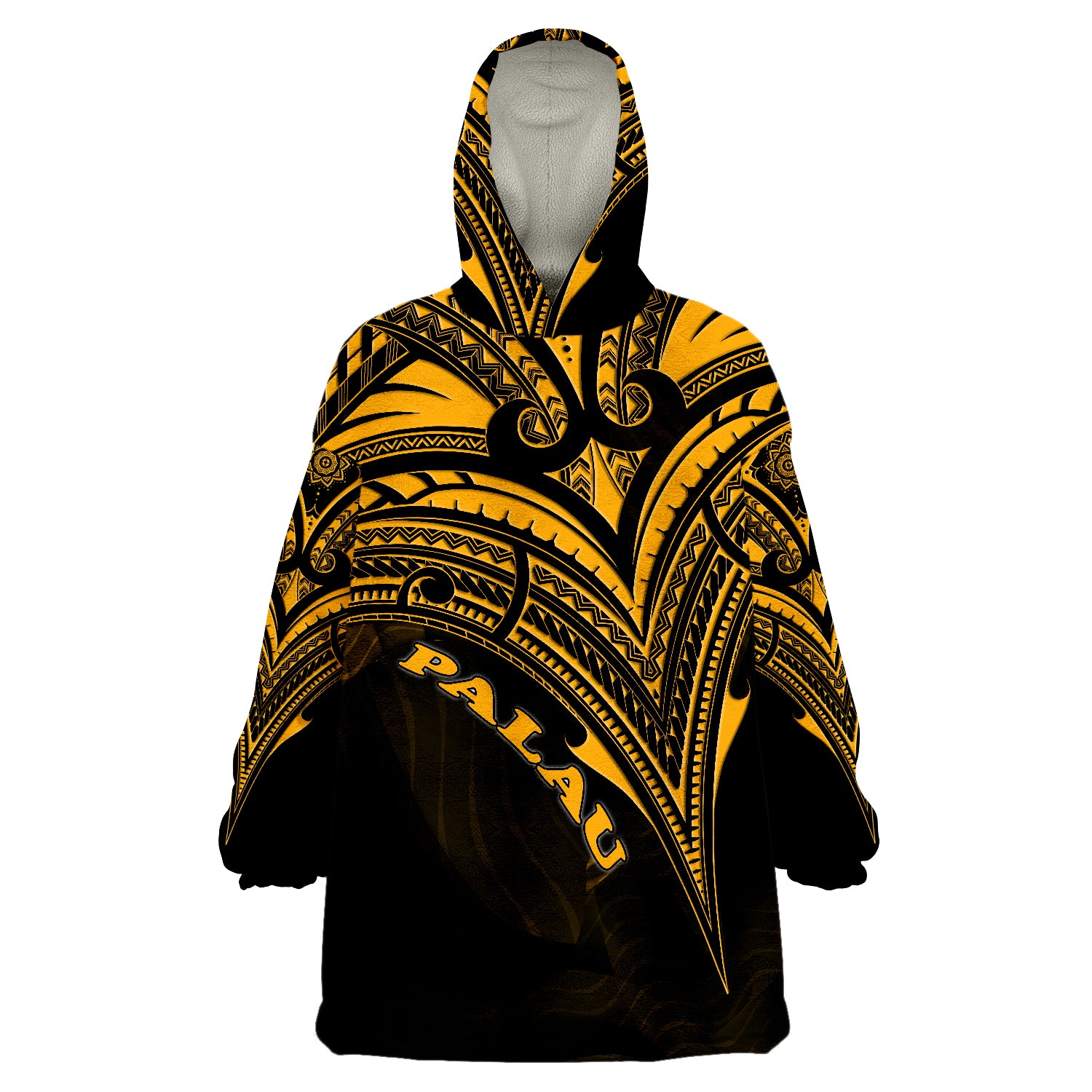 Palau Gold Color Cross Style Wearable Blanket Hoodie LT9 Unisex One Size - Polynesian Pride