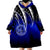 Palau Tropical Leaf Gradient Blue Style Wearable Blanket Hoodie LT9 - Polynesian Pride