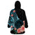 Palau Turquoise Polynesian Hibiscus Pattern Style Wearable Blanket Hoodie LT9 - Polynesian Pride