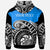 Palau Custom Zip Hoodie Ethnic Style With Round Black White Pattern - Polynesian Pride