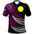 Palau Custom Polo Shirt Wave Pattern Alternating Purple Color Unisex Purple - Polynesian Pride