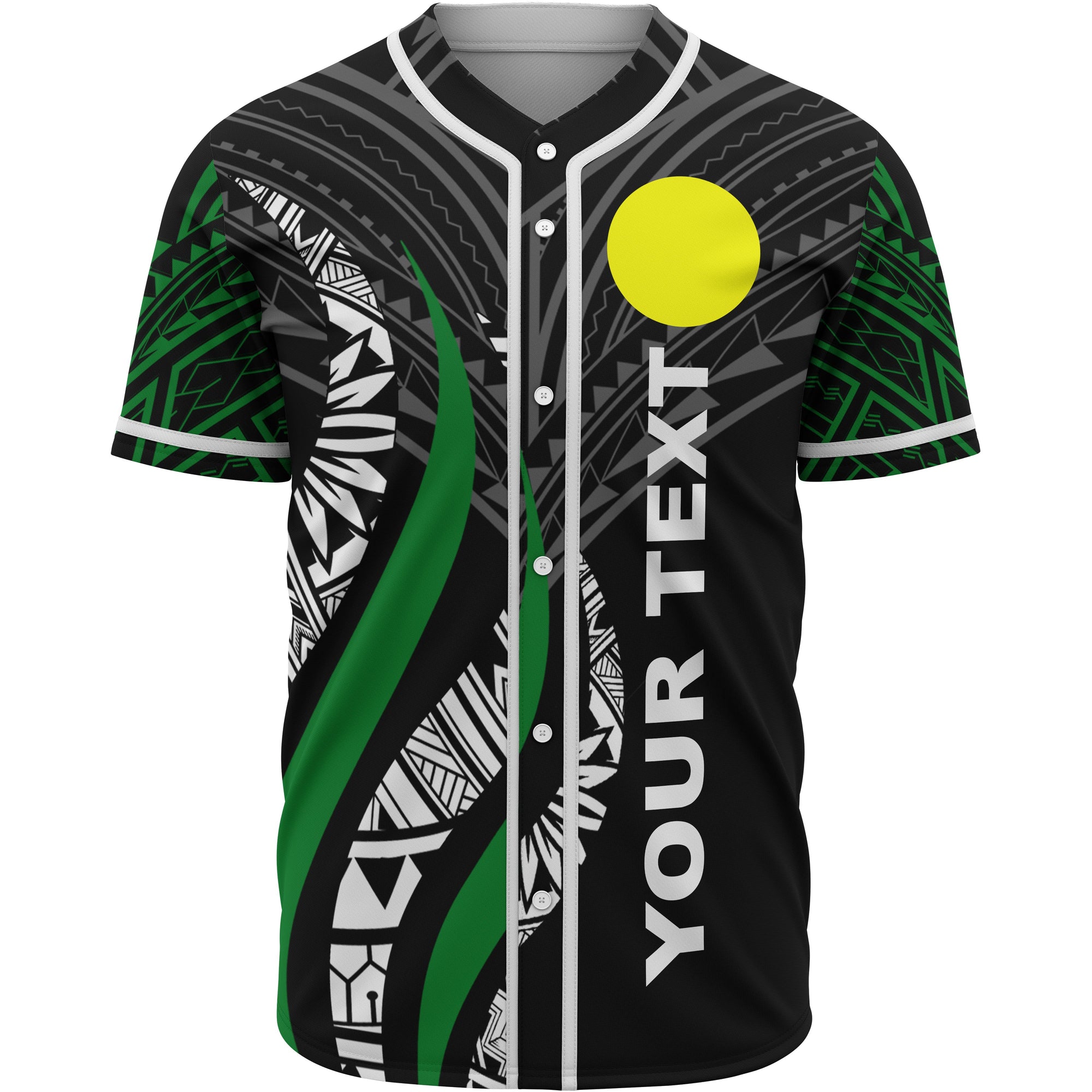 Palau Polynesian Custom Personalised Baseball Shirt - Palau Strong Fire Pattern Unisex Black - Polynesian Pride