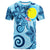 Palau T Shirt Tribal Plumeria Pattern Unisex Blue - Polynesian Pride