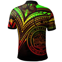 Palau Polo Shirt Reggae Color Cross Style - Polynesian Pride