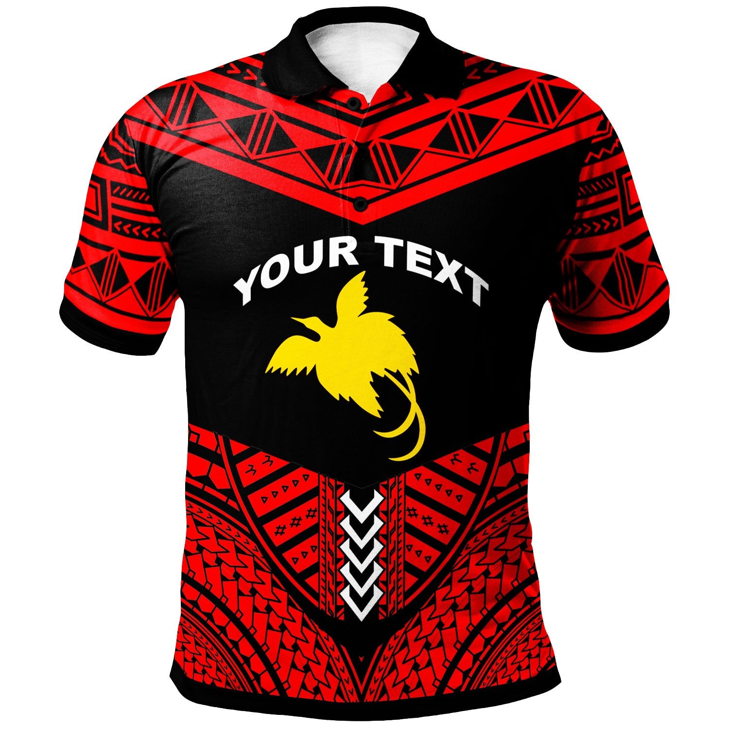 Papua New Guinea Custom Polo Shirt Tribal Pattern Cool Style Red Color Unisex Red - Polynesian Pride
