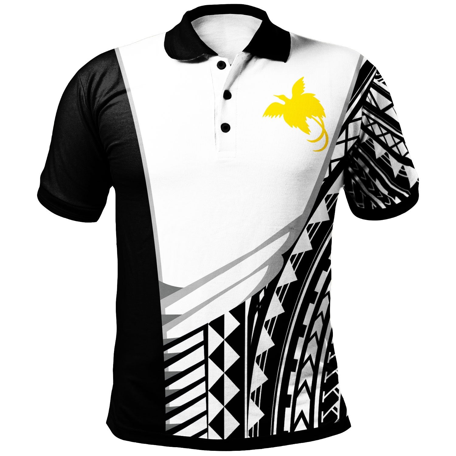 Papua New Guinea Custom Polo Shirt Athletes Style Unisex White - Polynesian Pride