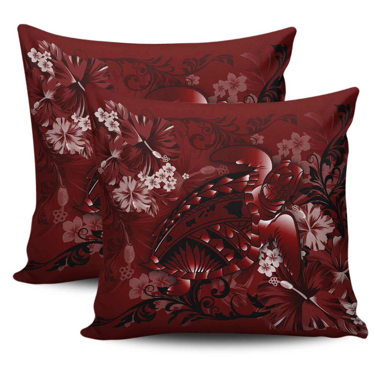 hawaiiPillow Covers - Hawaii Turtle Magenta Pillow Covers One Style Red - Polynesian Pride