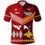 Custom Papua New Guinea Tonga Polo Shirt Polynesian Together Bright Red, Custom Text and Number LT8 - Polynesian Pride