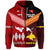 Papua New Guinea Tonga Zip Hoodie Polynesian Together Red LT8 - Polynesian Pride