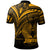 Papua New Guinea Polo Shirt Gold Color Cross Style - Polynesian Pride