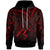 Papua New Guinea Hoodie Red Color Cross Style Unisex Black - Polynesian Pride