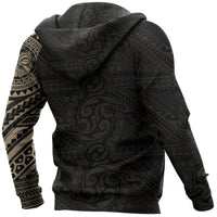 Hoodie Polynesian Tiki Face Tattoo Style 2 - Polynesian Pride