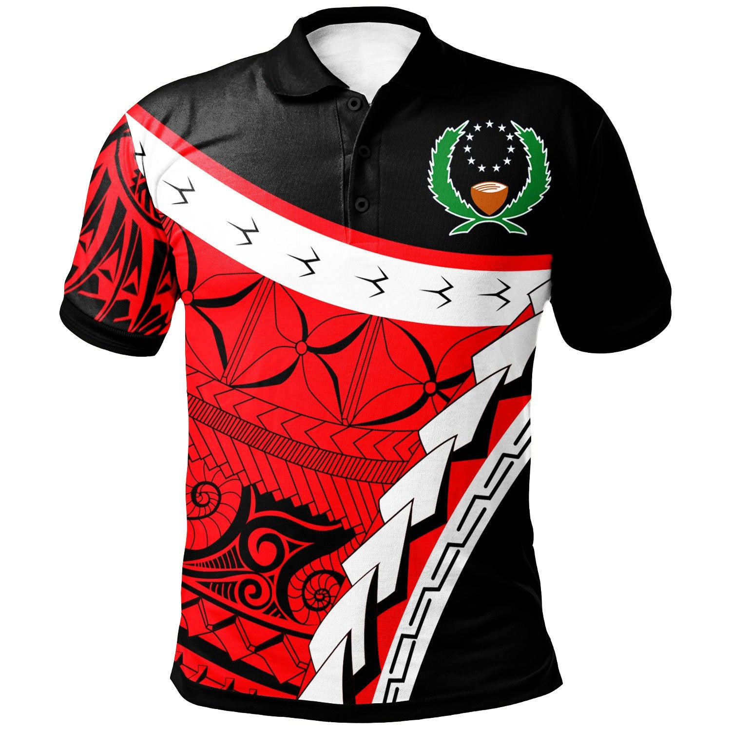 Pohnpei Custom Polo Shirt Proud Of Pohnpei Unisex Red - Polynesian Pride