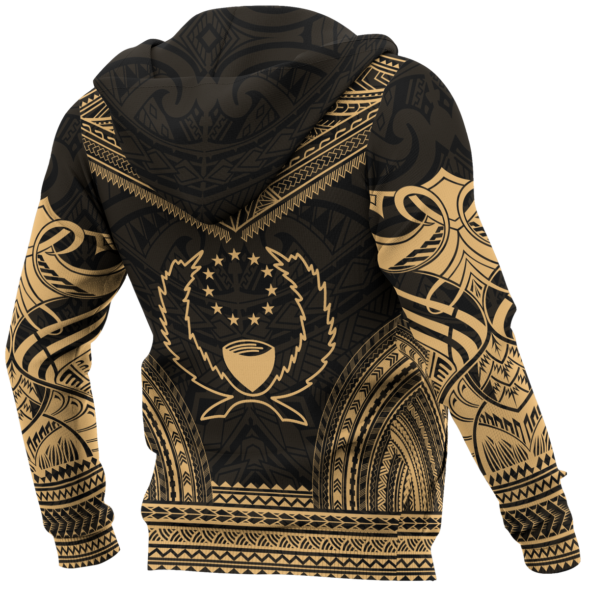 Pohnpei Polynesian Chief Hoodie Gold Version - Polynesian Pride