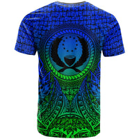 Pohnpei Micronesian T Shirt Circle Pattern Blue - Polynesian Pride