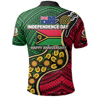 Vanuatu Mix Aboriginal Happy Independence Day Polo Shirt LT6 Red - Polynesian Pride