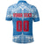 Custom and Number Toa Samoa Rugby Polo Shirt Blue Sky LT6 - Polynesian Pride
