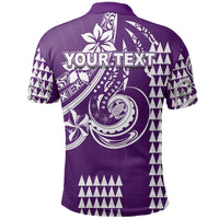 Custom Kakau Hawaiian Polynesian Polo Shirt Purple LT6 - Polynesian Pride