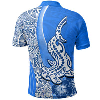 Hawaiian Shark Polynesian Polo Shirt Vibe Blue Style LT6 - Polynesian Pride
