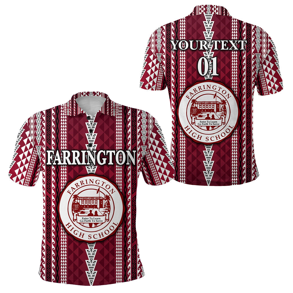 Custom Hawaii Farrington High School Polo Shirt Simple Style LT8 Unisex Maroon - Polynesian Pride