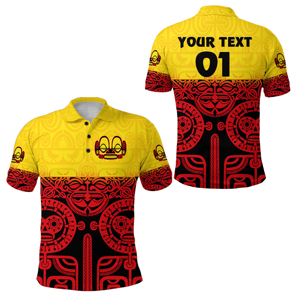 Custom Marquesas Islands Polo Shirt Marquesan Tattoo Special Style Gradient Red LT8 - Polynesian Pride
