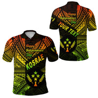 Custom FSM Kosrae Polo Shirt Happy Independence Day Original Vibes Reggae LT8 Unisex Reggae - Polynesian Pride
