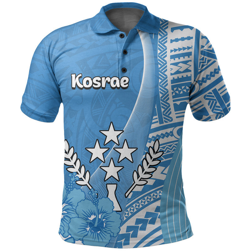 Custom Kosrae Of Micronesia Polo Shirt Vibe Style LT6 Blue - Polynesian Pride