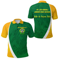 St. Leo Aresili Junior High School Polo Shirt Simple Style BOG MEMBER LT8 Unisex Green - Polynesian Pride