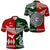 Custom New Zealand Tonga Polo Shirt Maori and Polynesian Together Green LT8 Unisex Red - Polynesian Pride
