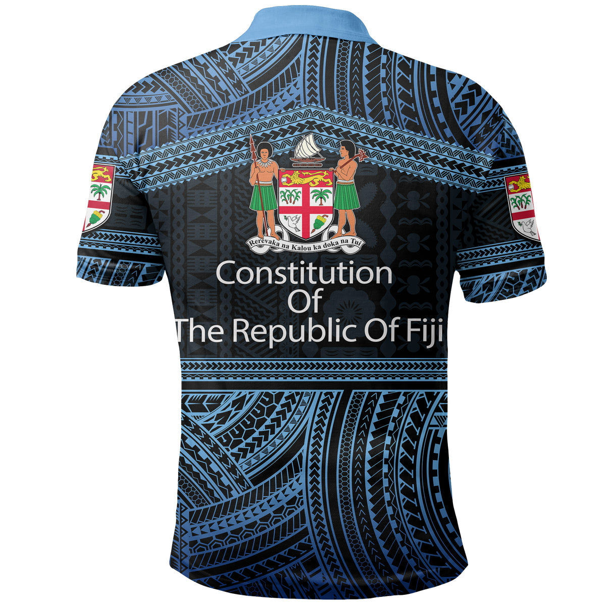 Fiji Constitution Day Polynesian Patterns Polo Shirt LT6 - Polynesian Pride