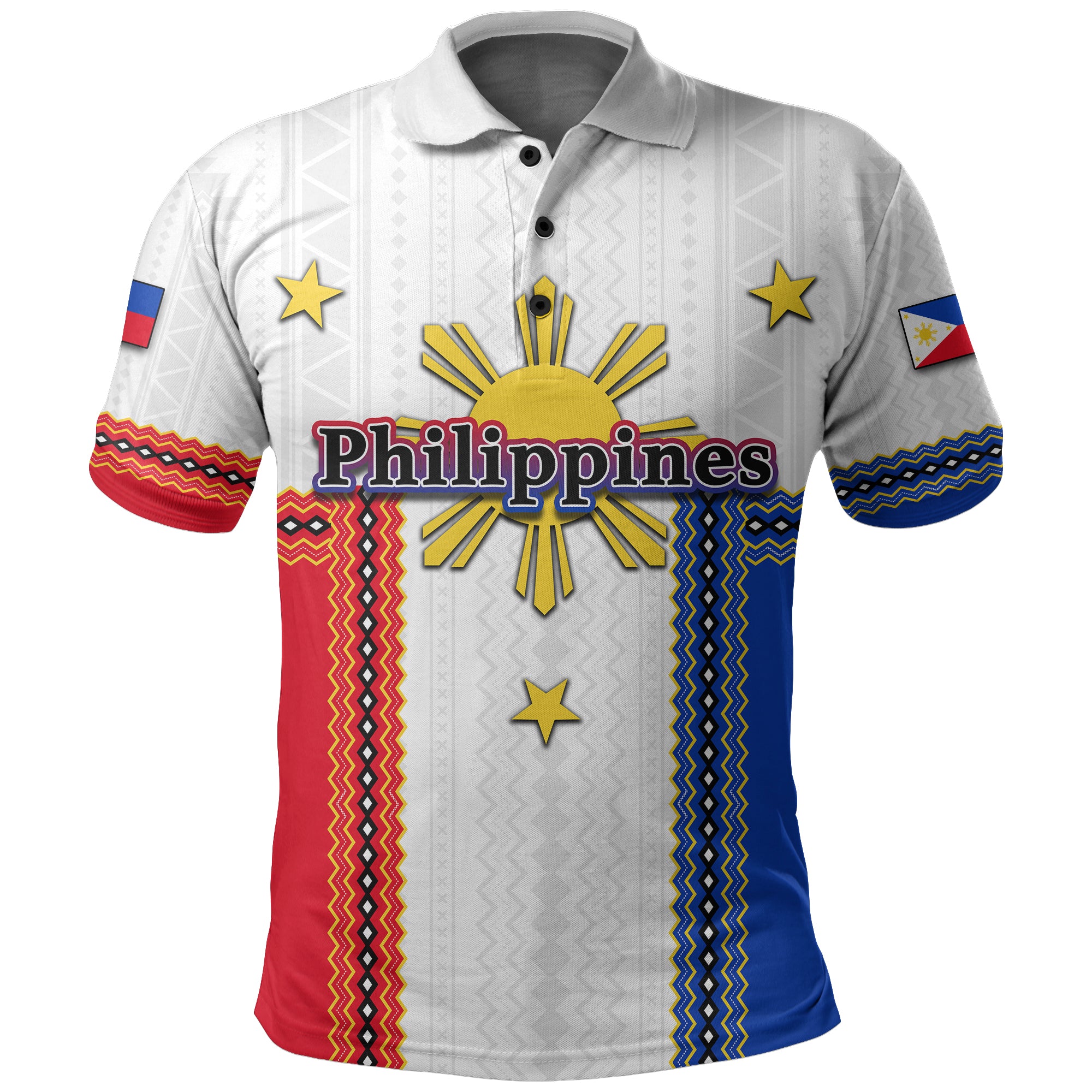 Custom Philippines Polo Shirt LT6 Unisex White - Polynesian Pride