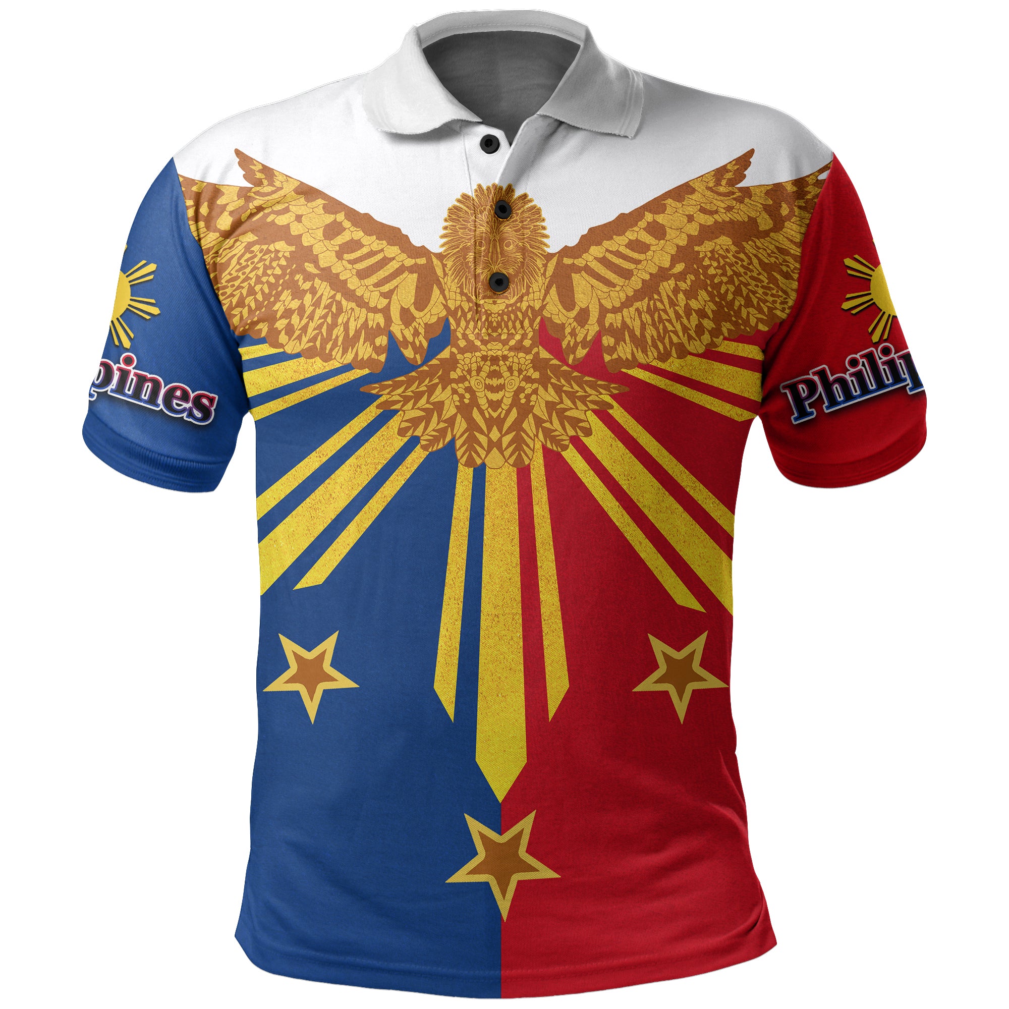 Custom Philippines Polo Shirt Eagle LT6 Unisex Blue - Polynesian Pride